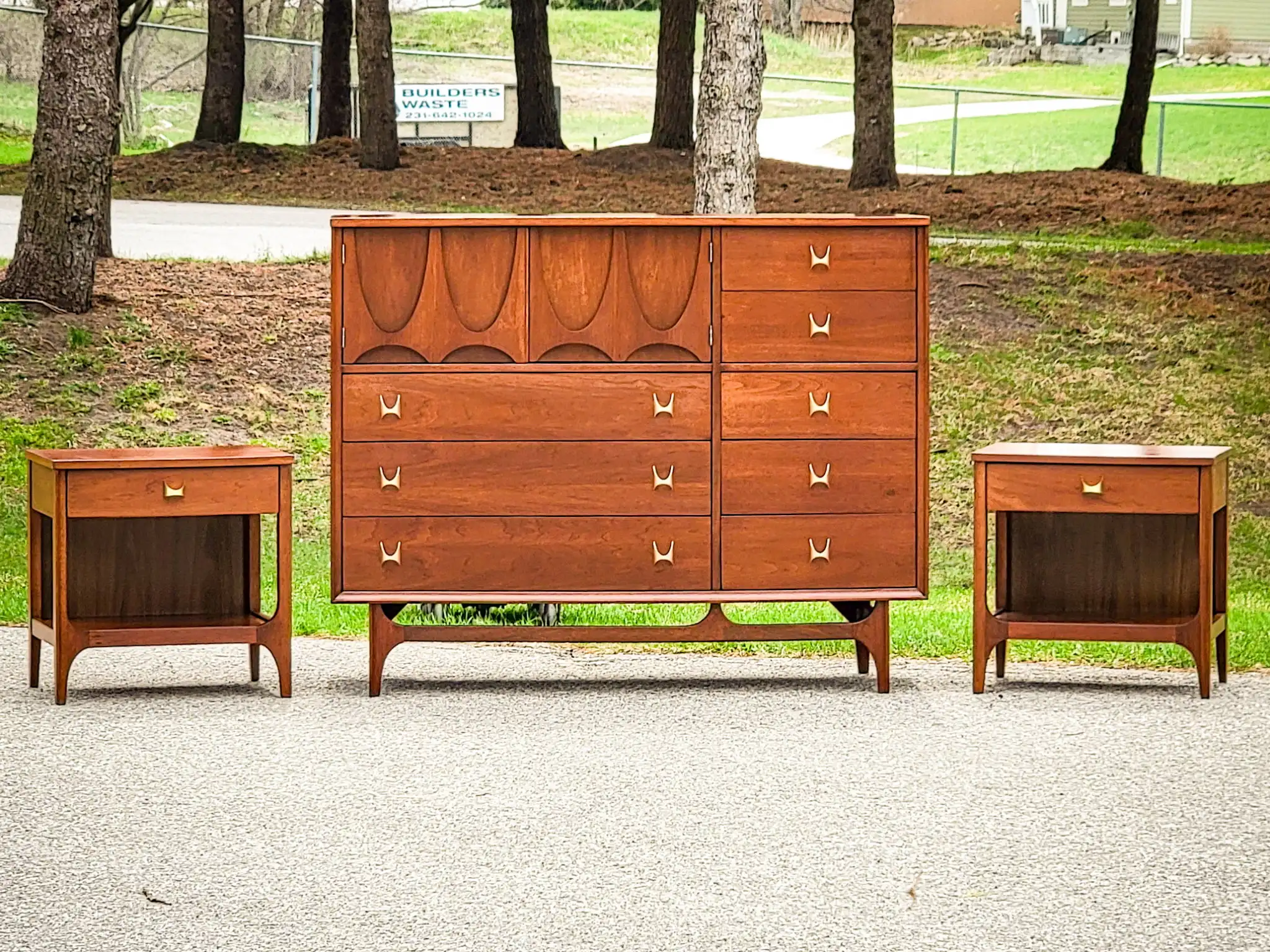 Restored dresser and nightstand set